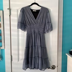 Max Studio Blue Patterned Sundress Size XS-S